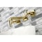 Kingston Brass KS6122BEX Two-Handle Wall Mount Bathroom Faucet, Polished Brass KS6122BEX - alternate 5